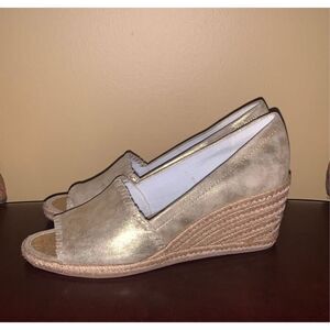 Jack Rogers Palmer Peep Toe Espadrille Wedge Heels Women's 7.5